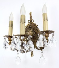 Vintage brass crystal for sale  Galloway