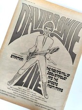 Original 1972 David Bowie Ziggy Stardust UK Tour + LP + Starman 7" Press Poster  comprar usado  Enviando para Brazil