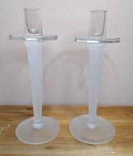 Pair glass candle for sale  LONDON