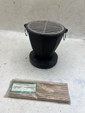 Mini grelha Hibachi de ferro fundido preto coreano churrasqueira viagem portátil tamanho pessoal, usado comprar usado  Enviando para Brazil