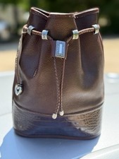 Mochila tiracolo vintage marrom Brighton com cordão de couro comprar usado  Enviando para Brazil