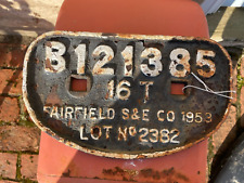 railway wagon plates for sale  PETERBOROUGH