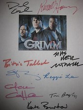 Używany, Grimm podpisany scenariusz telewizyjny X9 David Giuntoli Russell Hornsby Elizabeth Tulloch repnt na sprzedaż  Wysyłka do Poland