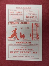 Stirling albion arbroath for sale  NORTHAMPTON