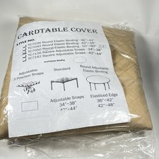 Capa de toalha de mesa vintage acolchoada Buttercream redonda cartão elástico 50"-60", usado comprar usado  Enviando para Brazil