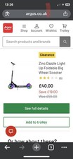 Zinc scooter for sale  ILFORD