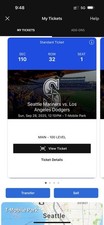 mariners dodgers vs for sale  Tacoma