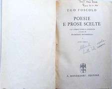 Foscolo poesie prose usato  Vejano