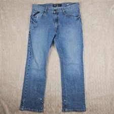 Jeans masculino Ariat vergalhão 36x32 M4 bota descontraída desgaste de trabalho ocidental pintura clássica comprar usado  Enviando para Brazil