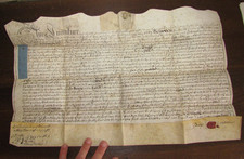 1727 vellum document for sale  NORTHWICH