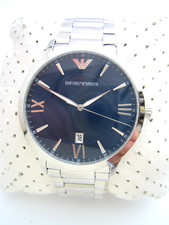EMPORIO ARMANI RELÓGIO AR11227 MASCULINO AÇO INOXIDÁVEL MOSTRADOR AZUL QUARTZO GENUÍNO comprar usado  Enviando para Brazil