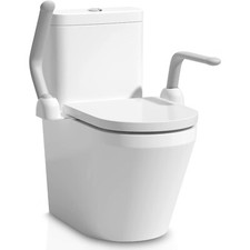 Trilhos de vaso sanitário para idosos ajustáveis 240 lb alças de suporte, antiderrapantes para auxílio à mobilidade, usado comprar usado  Enviando para Brazil