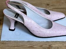 Rosé Kitten Heels BALDAN 38 – Echtleder Slingbacks in Straußenleder-Optik comprar usado  Enviando para Brazil