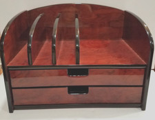 Wooden desktop organizer d'occasion  Expédié en Belgium