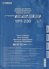 Teclado Digital Yamaha PSR-E233 / YPT-230 Livro Manual do Proprietário Original do Usuário comprar usado  Enviando para Brazil
