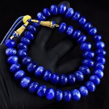 Fabuloso colar de joias com miçangas formato redondo de safira azul 709 cts VK 51 E698 comprar usado  Enviando para Brazil