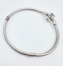 Pulseira PANDORA ALE 925 prata esterlina berloque de cobra estação dupla, 7,9" comprar usado  Enviando para Brazil