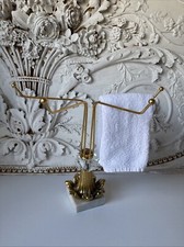Toalheiro vintage bronze e mármore italiano Hollywood Regency 10” de altura comprar usado  Enviando para Brazil