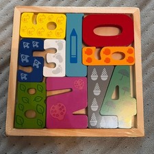 Puzzle drewniane CYFRY, używany na sprzedaż  PL