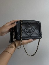 Chanel black leather for sale  CHELMSFORD