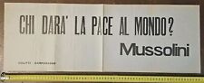Manifesto fascista mussolini usato  Italia