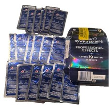 Kit de blanqueamiento dental Crest 3D Whitestrips 19 niveles más blanco 18 paquetes segunda mano  Embacar hacia Mexico