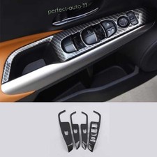 Para Nissan Kicks 2018-24 ABS fibra de carbono janela elevador bloqueio interruptor painel acabamento 4P comprar usado  Enviando para Brazil