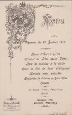 Menu ancien dejeuner d'occasion  Dijon