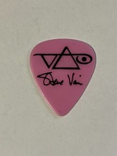 Escolha de guitarra Steve Vai 2003 turnê Ibanez logotipo palco usado triturador de palheta rosa comprar usado  Enviando para Brazil