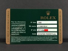 Garantia ROLEX original (cliente aberto) para Green Submariner Ref. 116610LV comprar usado Garantia ROLEX original (cliente aberto) para Green Submariner Ref. 116610LV comprar usado  Enviando para Brazil