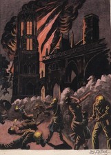 Dessin ancien scène d'occasion  Lyon VI