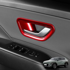 Tazón de manija de puerta interior rojo embellecedores para Hyundai Kona 2024 2025 accesorios segunda mano  Embacar hacia Mexico