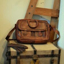 Bolsa satchel marrom vintage couro genuíno carteiro ombro tiracolo comprar usado  Enviando para Brazil