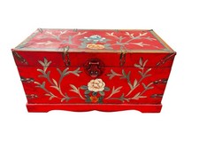 Mini baú de armazenamento vintage boho madeira vermelho pintado floral destaque, usado comprar usado Mini baú de armazenamento vintage boho madeira vermelho pintado floral destaque, usado comprar usado  Enviando para Brazil