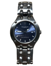 Kenneth Cole New York relógio de quartzo masculino KC3237 mostrador azul aço inoxidável 100M WR comprar usado  Enviando para Brazil