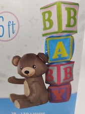 NUEVO Beistle Iluminado Oso Inflable y Bloques Decoración Baby Shower 6 Pies segunda mano  Embacar hacia Mexico