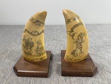 Scrimshaw replica bookends for sale  Summerville