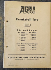 Agria anhänger ersatzteillist gebraucht kaufen  Deutschland