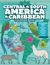 The Central and South America and Caribbean Coloring Book: Illustrated Maps ... segunda mano  Embacar hacia Mexico