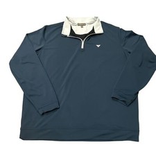 Pulôver esportivo Peter Millar Crown com zíper quarto - Azul marinho/branco - Tamanho XL comprar usado  Enviando para Brazil