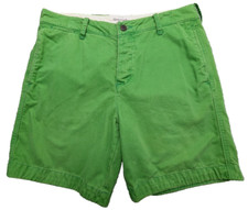 Bermuda Abercrombie & Fitch Masculina 36W 8" Verde Brilhante Lona Botão-Fly, usado comprar usado  Enviando para Brazil