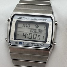 NOS Neo Vintage Seiko Quartz Chrono Watch A939-5010 Masculino Aço Digital - Novo Taco comprar usado  Enviando para Brazil