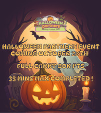 Evento Halloween Partners transporte completo 80K ponto 8 horas máximo concluído comprar usado  Enviando para Brazil