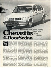 1978 Chevrolet Chevette 4 portas 3 pg artigo TESTE DE ESTRADA comprar usado  Enviando para Brazil