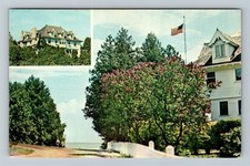 Cartão postal lembrança vintage Mackinac Island MI-Michigan Summer House Of Governor comprar usado  Enviando para Brazil