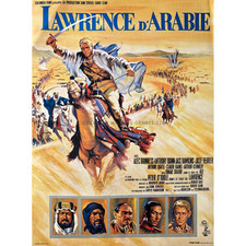 Pôster raro do filme original LAWRENCE OF ARABIA - 15"x21" - 1962, 1º - Rolado, quase perfeito comprar usado  Enviando para Brazil