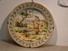 Piatto maiolica castelli usato  Villachiara