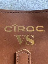 Bolsa de couro rústico para laptop pasta anexar ouro Ciroc VS logotipo conhaque RARO comprar usado  Enviando para Brazil