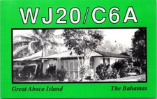 RÁDIO AMADOR ANTIGO CQ QSL CARTÃO QSO WJ20/ C6A ÓTIMA FOTO ABACO ISLAND BAHAMAS comprar usado  Enviando para Brazil
