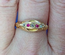 antique ruby diamond ring for sale  KILWINNING